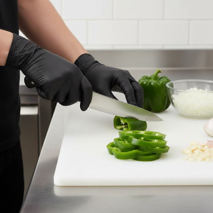 Black Nitrile Gloves Lifestyle