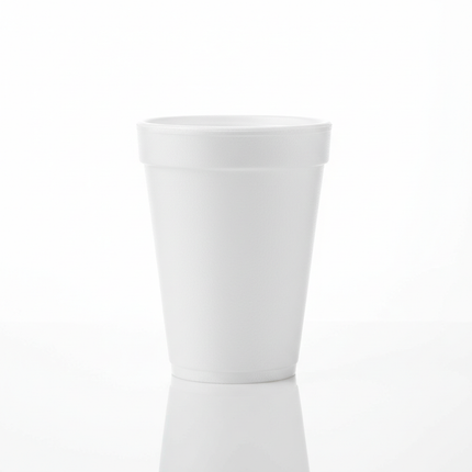 Single 20oz white foam cup