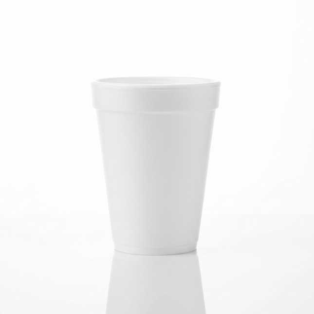 Single 20oz white foam cup