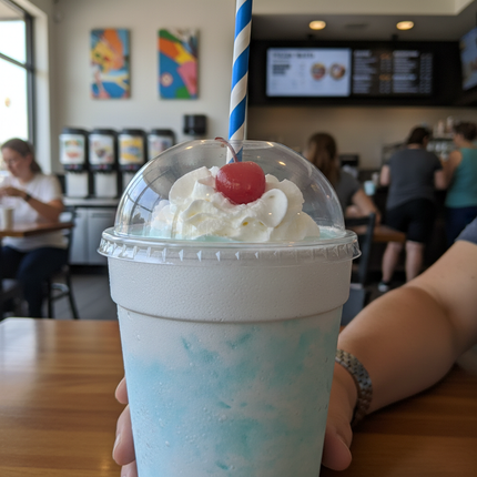 44oz white foam cup lifestyle use