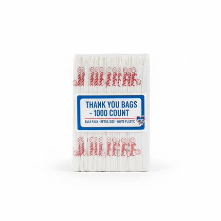 White thank you bags bulk 1000 count
