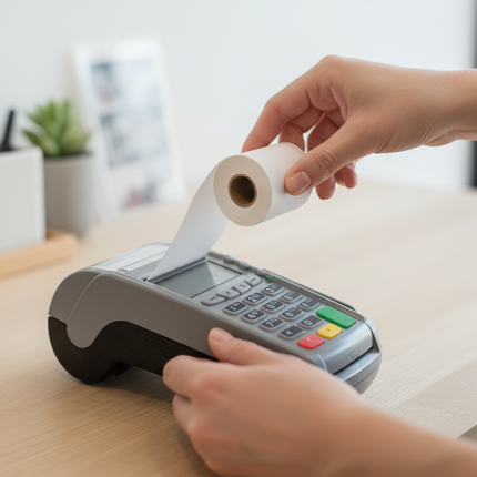Thermal paper roll 2-1/4 in credit card terminal machine
