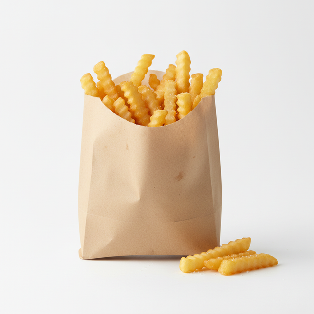 Single medium kraft paper french fry bag