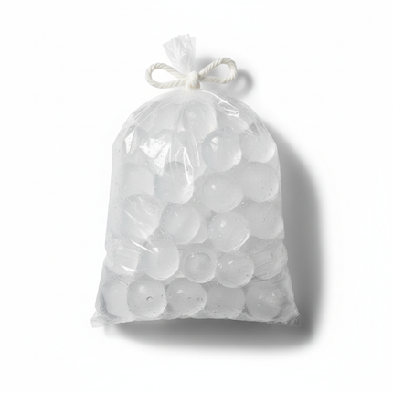 Clear 10LB ice bag with string tie