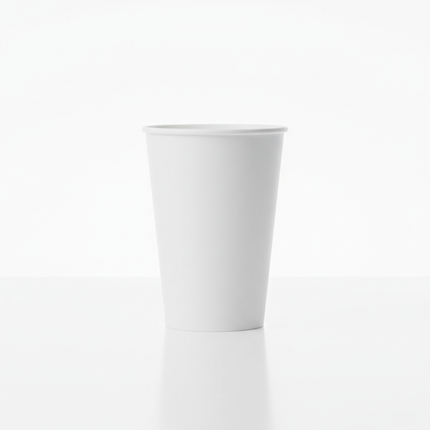 Single 22oz white paper cold cup