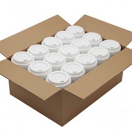 Flat foam lids in corrugated box bulk case