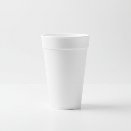 Single 44oz white foam cup