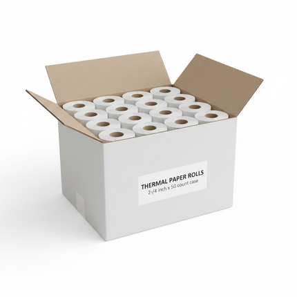Box of 50 thermal paper rolls 2-1/4