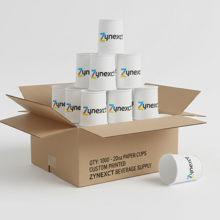 Custom Paper Cup 20oz - Bulk Case Quantity