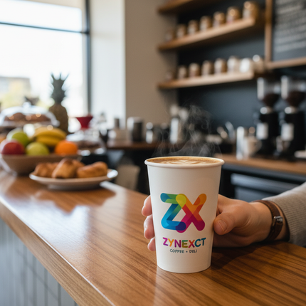 Custom Paper Cup 20oz - Lifestyle Use Example