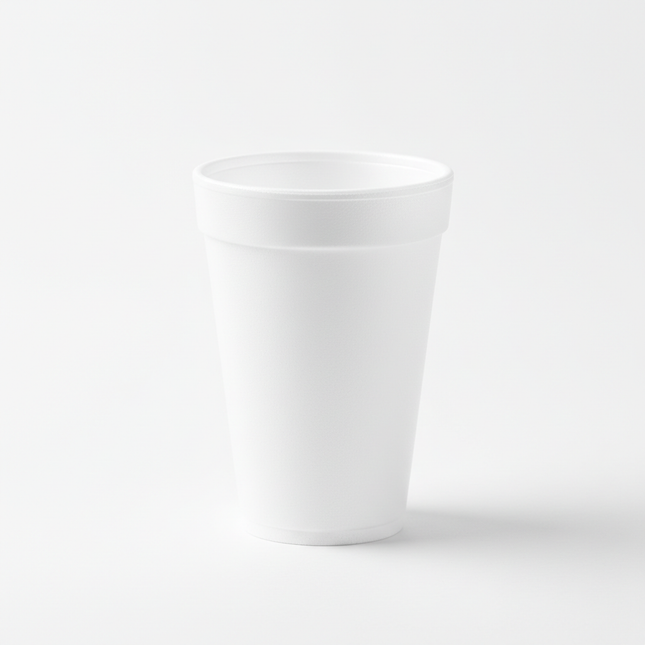 Single 32oz white foam cup