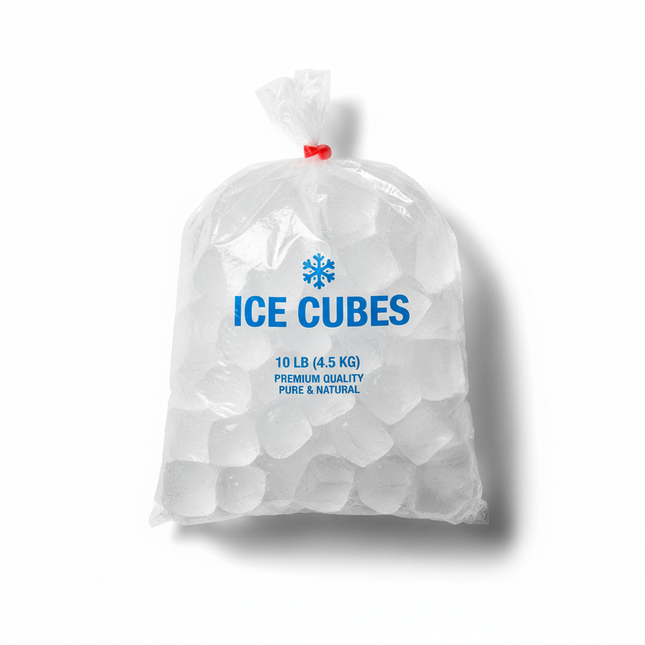 Clear 10LB CP ice bag with string tie