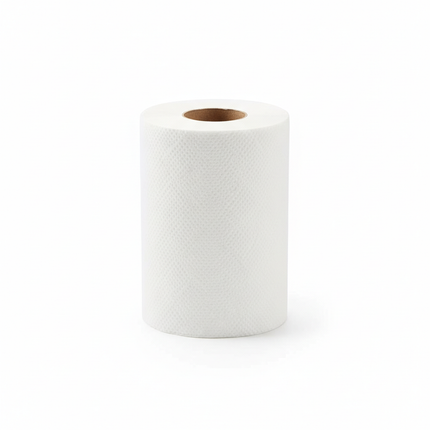 Single white paper towel roll 750 sheets