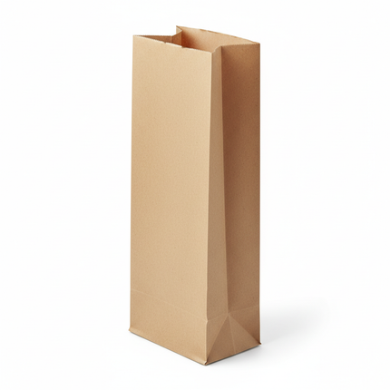 Single brown kraft paper hotdog bag