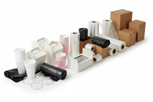 Packaging Supplies - No Branding, Diagonal Layout